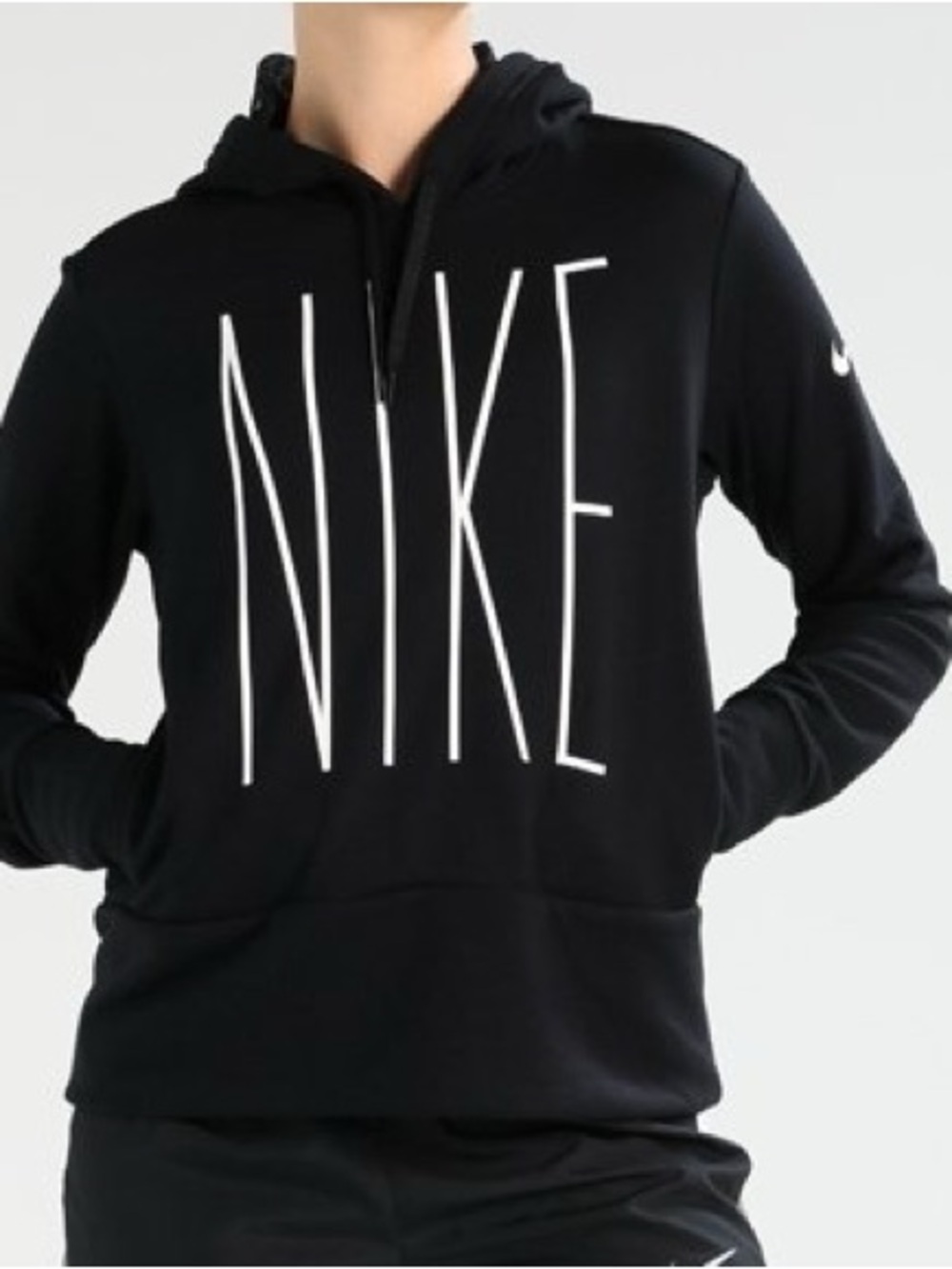 Women’s Black Hoodie with Vertical NIKE Logo
